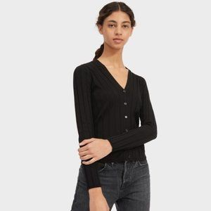 Everlane Luxe Ribbed Wool Blend Cardigan